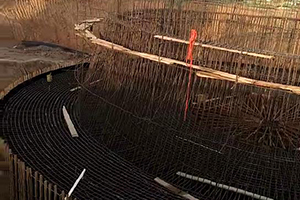 银川砼烟囱新建施工现场
