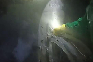 银川消防水池堵漏现场